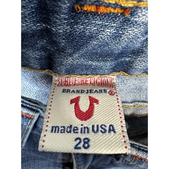 True Religion Womens Joey Low Rise Flare Bootcut Jeans Ocean Blue Size 28 Denim - Picture 9 of 13